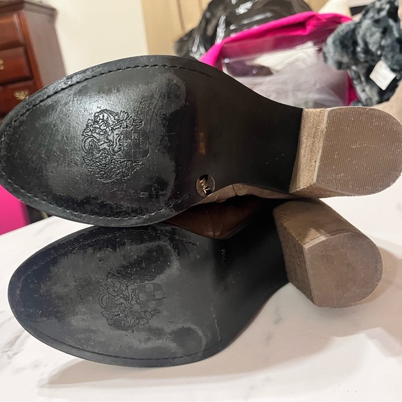 Vince Camuto Madolee Over-the-knee Boots Taupe Suede 3.5” Heels size 7.5 - Picture 9 of 12